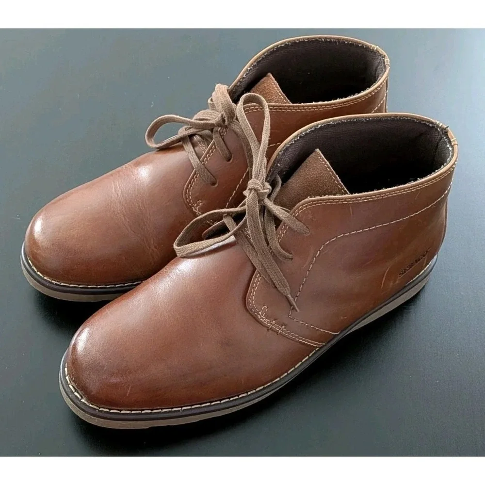Sebago Reese Chukka Boots Men's Brown Leather Size 11 Lace Up
